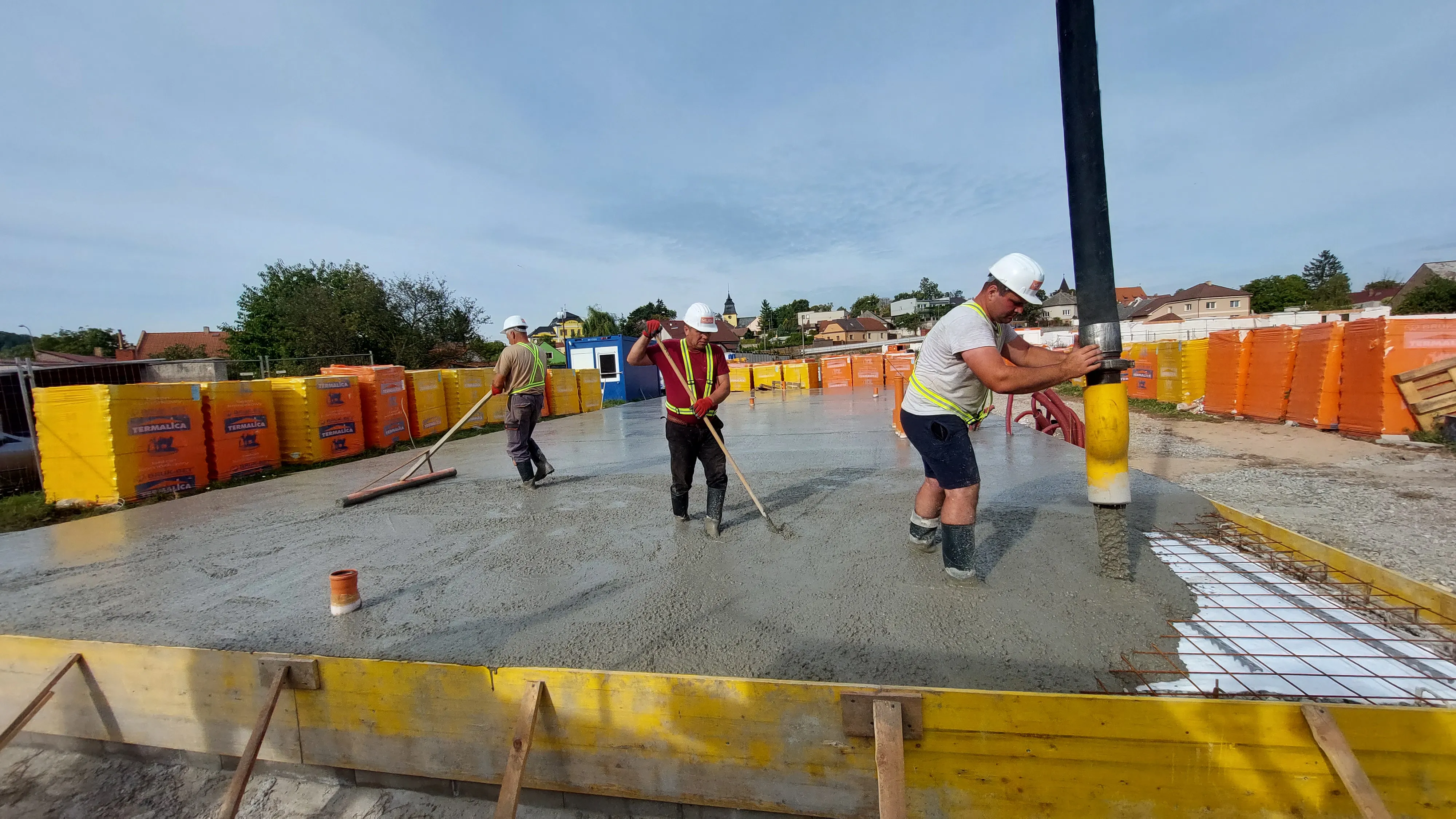 Casting of foundation slabs